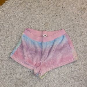 Pink tie dye shorts